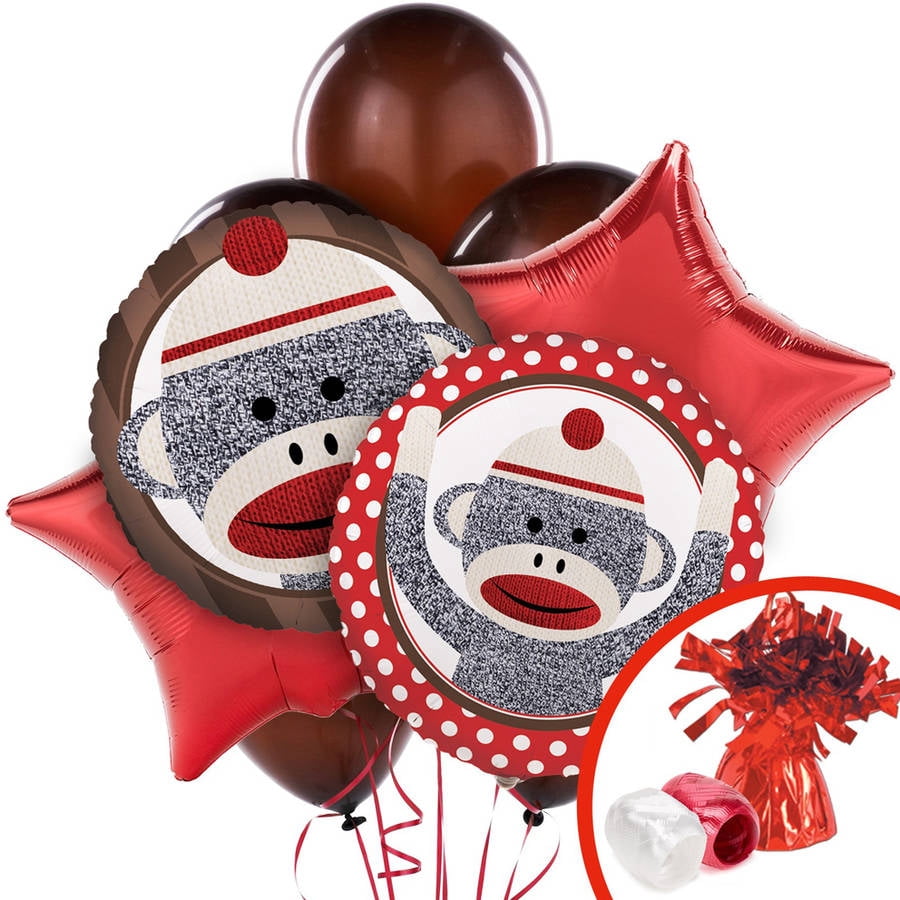 sock monkey balloons