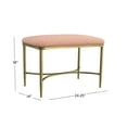 thumbnail image 4 of Hillsdale Furniture Wimberly Modern Backless Metal Vanity Stool, Gold with Coral Fabric, 4 of 14