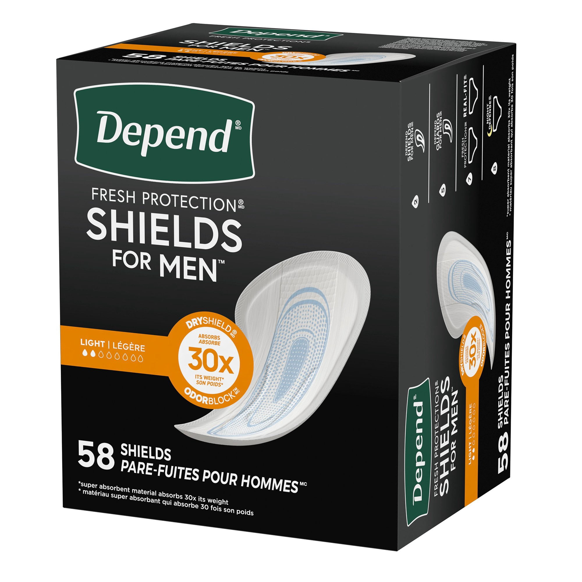 Depend Guards for Men Male Incontinent Pad Cup-Like Shape