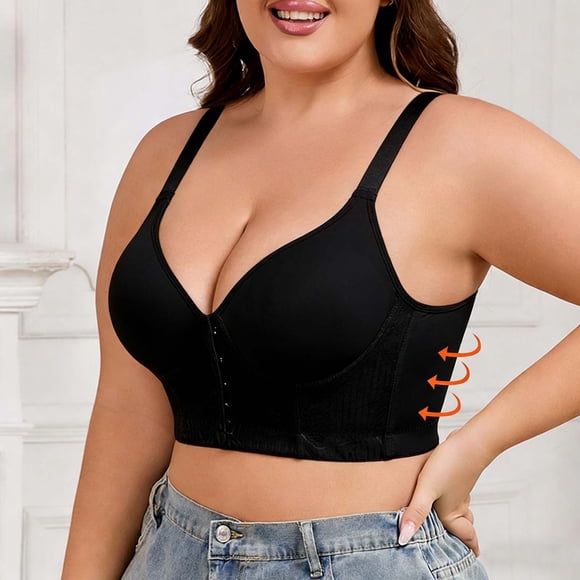 Front Buttoned Lingerie for Casual - Seamless Backless Bra with Adjustable Straps and Cup Design for All Seasons Fashionable Comfort