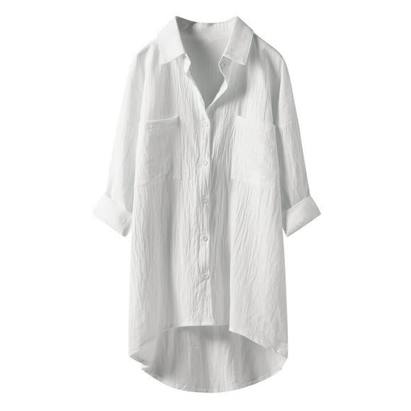 Women's White Linen Shirts
