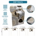 thumbnail image 6 of Brown Boho Geometric Table Runner - 108 Inch Long Country Retro Abstract Lines Leaves Cotton and Linen Blended Dress Scarves Farmhouse Table Runner for Kitchen Dining, Coffee Table, 13" x 108", 6 of 8