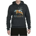thumbnail image 2 of Wild Bobby, And Into The Forest I Go To Lose My Mind, Animal Lover, Unisex Graphic Hoodie Sweatshirt, Heather Black, X-Large, 2 of 4