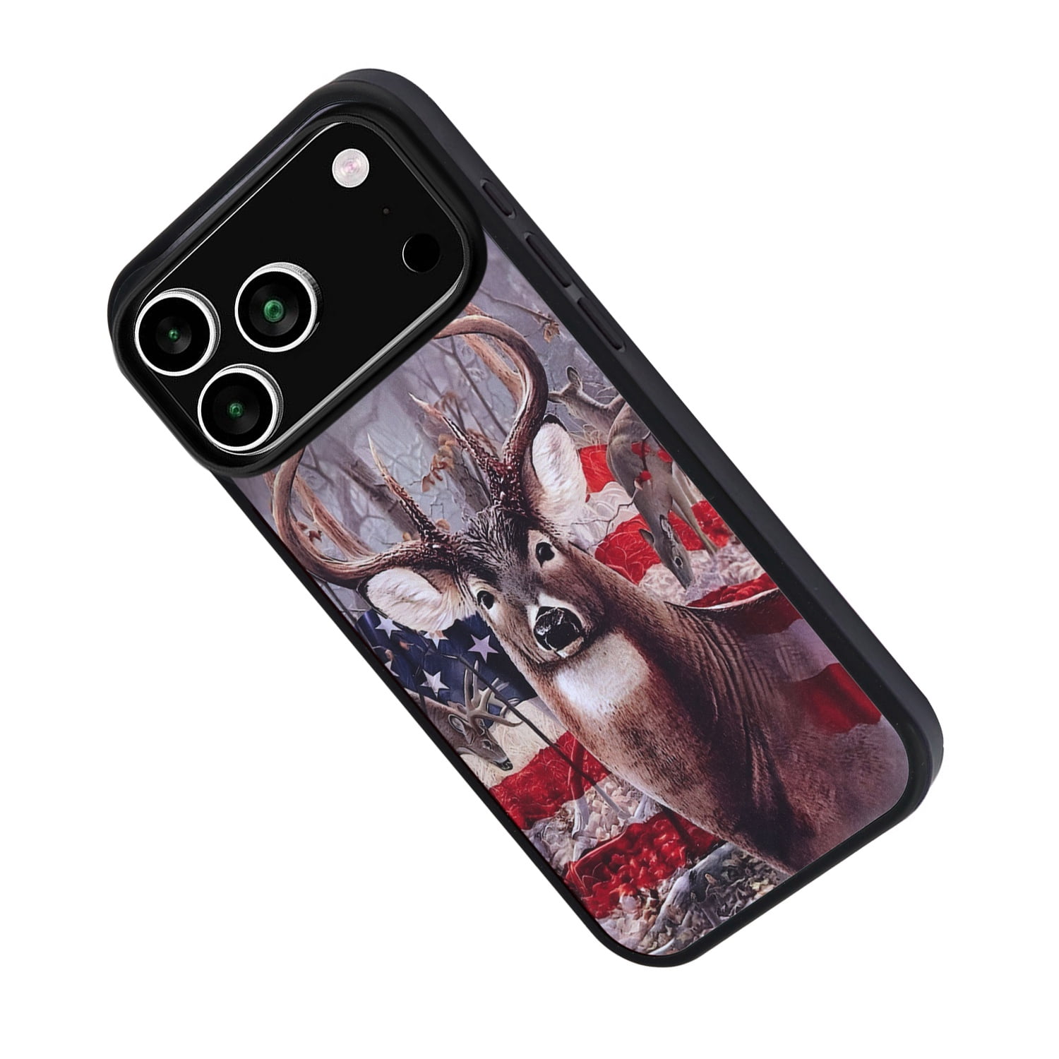 Stylish Aluminum Plate Protective Case for iPhone 17 Pro - USA Flag