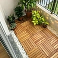 thumbnail image 3 of Home Cal Interlocking Deck Tile (Pack of 10, 12"x12") Acacia Hardwood Deck Tile, Interlocking Patio Tile in Solid Acacia Wooden Oiled Finish Waterproof all Weather Perfect, 3 of 5