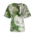 thumbnail image 4 of T-Shirts pour Femmes, Mode Femmes Nouveau Style T-Shirts Imprimés Manches Courtes Col Rond Blouses Été Décontracté Hauts pour Dames, 4 of 6
