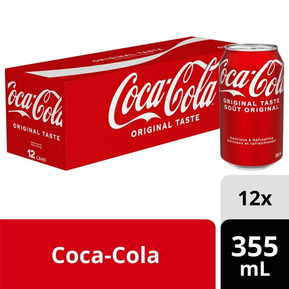 Coca-Cola 355mL Canettes, paquet de 12 12 x 355 mL