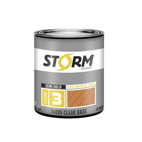 Storm 340954 Qt Cat3 SemiSolid Alkyd Linseed Oil Stain Clear Base