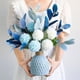 thumbnail image 2 of Flores artificiales, planta artificial de interior, azul mediterráneo, 2 of 4
