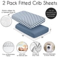 thumbnail image 4 of Sweet Jojo Designs Blue Gingham Checkered Plaid Boy Fitted Crib Sheets Set 2 Piece, 4 of 6