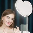 thumbnail image 4 of Wovilon Desk Lamp Led Ringlight With Phone Holder,Light With Stand, Foldable, Stretchable Portable Selfie Desk Fill-Light, Heart-Shaped Lights For Selfie/Live Stream/Makeup, 4 of 5