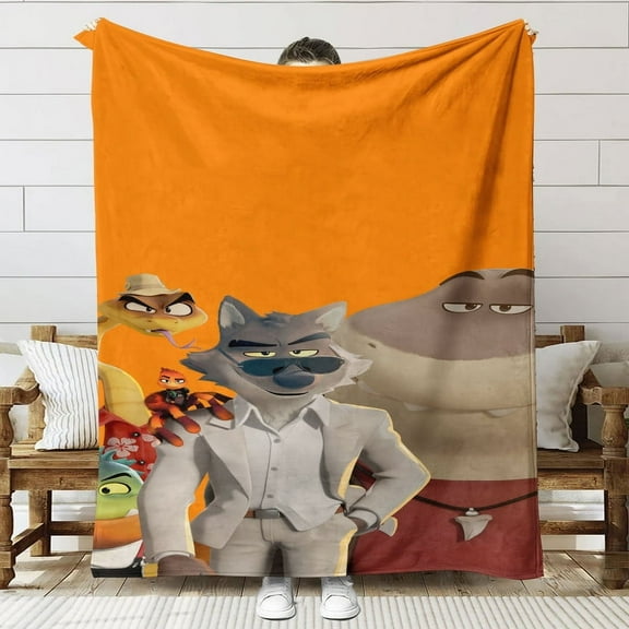 The Bad Guys Throw Blanket Gifts for Fans Lover Girls Boys Women Present Hoodie Him Bed 60"x80"