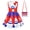 Red, variant on Creepy Cute Horror Cosplay Costume for 3-10Y 3D Printed Sleeveless Halloween Party Outfit with Bag