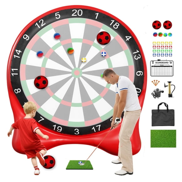 Tablero de Dardos Inflable de Fútbol Whiffee Gigante de 183 cm