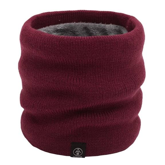Yanyanz Neckerchief for Men, Winter Woolen Collar Warm Women Ski Scarf Cold Weather Men Knit Bib Double Bib, Neckerchiefs Wine One Size