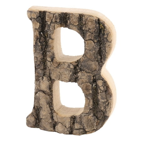 Family Street Wood B Shaped Retro Style Door Plate Letter Label