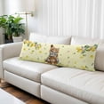 thumbnail image 3 of Summer Throw Pillow Covers Three Cute Cats with Lemons Fruit Leaves Yellow Theme Decorative Lumbar Pillow Cover Rectangle Cushion Case for Sofa Couch Bed Living Room Bedroom 20 X 60 Inches, 3 of 9