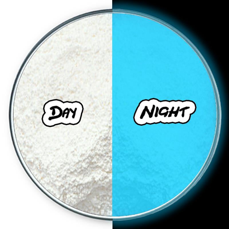 Miss Pigments SKY BLUE Glow in The Dark Powder - Glowing Mica Pigment Colorant for Epoxy - Resin - Candle Making - Nail Polish - Non-Toxic