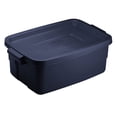 thumbnail image 6 of Open Box Rubbermaid Roughneck 3 Gal Storage Tote Container, Blue (6 Pack), 6 of 7