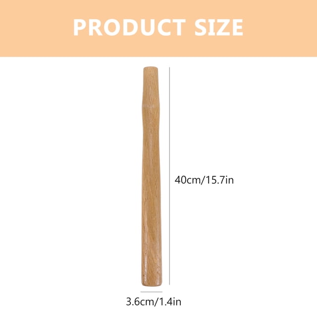 IFANLANDOR 2 Pcs Poignée de Marteau Bois Beige Tête Ronde Prise Sécurisée pour Jardinage