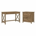 thumbnail image 1 of Bush Furniture Key West 48W Writing Desk with 2 Drawer Lateral File Cabinet in Linen White Oak, 1 of 6