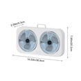 thumbnail image 3 of EGNMCR Fan, Ceiling Fan Double Head Two-way Wall Mountables Desktop Portable Fan With Three Adjustable Wind Speeds High Wind Power Fan For Home Office Camping And Bedroom Use Plastic Portable Fan, 3 of 6