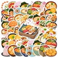 thumbnail image 3 of 35pcs-50pcs Japanese Food Stickers Cute Sushi Stickers Ramen Stickers for Laptops Guitars Fridge, 3 of 9