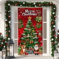 thumbnail image 4 of Taicans ‌Winter Wonderland Gnome & Tree Christmas Door Cover - 35.83"x79.92" Waterproof Reusable Holiday Decor for Front Door/Garage (Indoor/Outdoor Use) - Easy Install Festive Holiday Decorations, 4 of 6