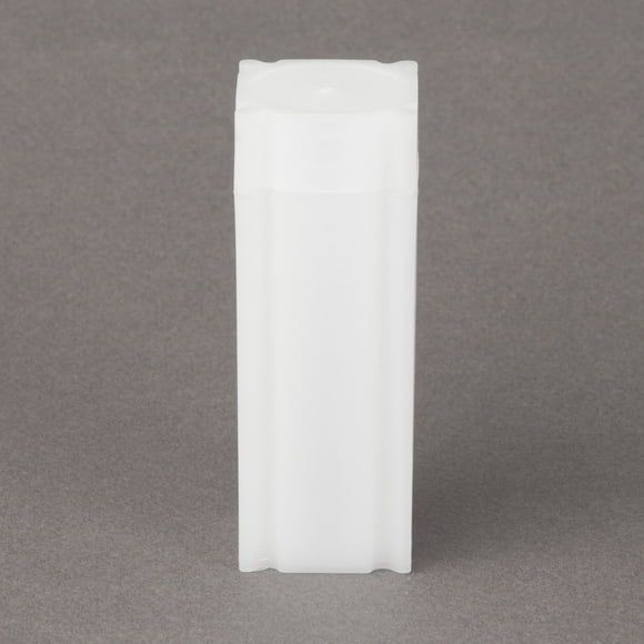 (100) Coinsafe Brand Square White Plastic (Nickel) Size Coin Storage Tube Holders