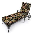 thumbnail image 4 of Jordan Manufacturing 72" x 22" Telfair Midnight Multicolor Paisley Rectangular Outdoor Chaise Lounge Cushion with Ties and Hanger Loop, 4 of 14