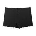 thumbnail image 2 of Rigardu Hot Sale!! Seamless Shaping Boyshorts Panties for Women Slip Shorts Under Dress Shapewear Shorts Tummy Control Underwear Briefs Female Non Pants Female Ice Silk Buttocks Lady Black L, 2 of 4