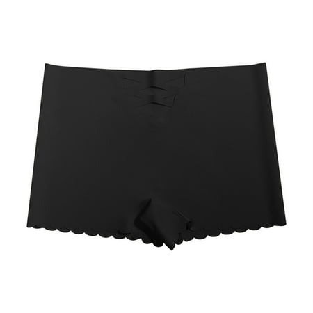 MZXELPRJD Womens Underwear Women s Briefs Female Non Pants Female Ice Silk Buttocks Lady Panties Panties for Women Pack Black L