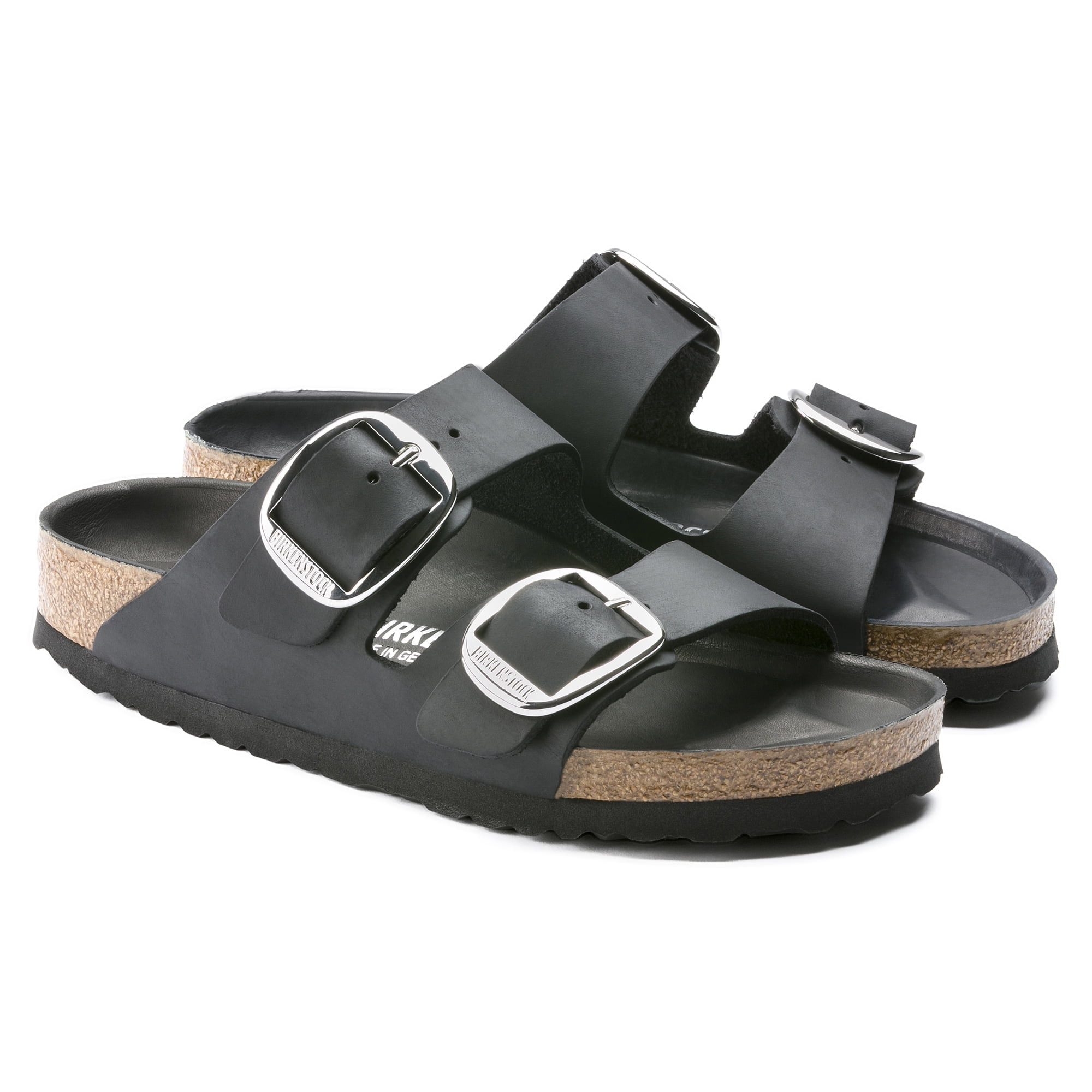 Arizona Big Buckle, Oiled leather, Black