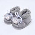 thumbnail image 3 of Unisex Newborn Baby Cotton Booties Non-Slip Sole for Toddler Boys Girls Infant Winter Warm Fleece Cozy Animial Patten Shoes, 3 of 5