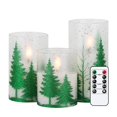 thumbnail image 1 of Velas de vidrio sin llama Romance Christmas Tree con control remoto, 1 of 9