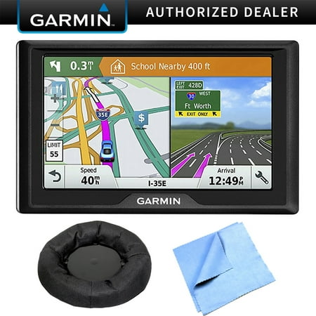 Garmin Drive 51 LM GPS Navigator with Driver Alerts USA (010-01678-0B) with Universal GPS Navigation Dash-Mount & 1 Piece Micro Fiber