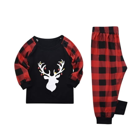 

REORIAFEE Christmas Family Matching Sets Christmas Pajamas for Women Men Adult and Couples Long Sleeve Pajamas Suit Top+Pants Kids 8 Years