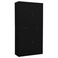 thumbnail image 1 of vidaXL Armoire de Bureau Noire 90x40x180 cm Acier, 1 of 5