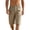 D-Khaki, variant on FAWUUDO Men's Cargo Utility Shorts Elastic Drawstring Waist Utility Shorts with Multi-Pocket 9 Inch Loose Straight Fit Casual Shorts D-Khaki