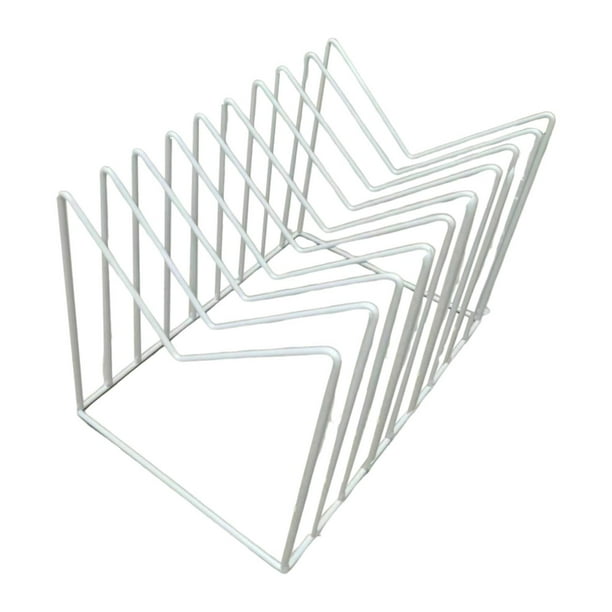 Organizador de archivos de escritorio, revistero, decoración, hierro, archivador multifuncional, Blanco