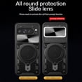 thumbnail image 5 of for Google Pixel 9 Pro/Pixel 9 2024  Case with Magnetic Ring Kickstand, Rugged Military Grade Shockproof Heavy Duty Case with Slide Camera Lens Cover for Google Pixel 9 Pro JS-Black, 5 of 9