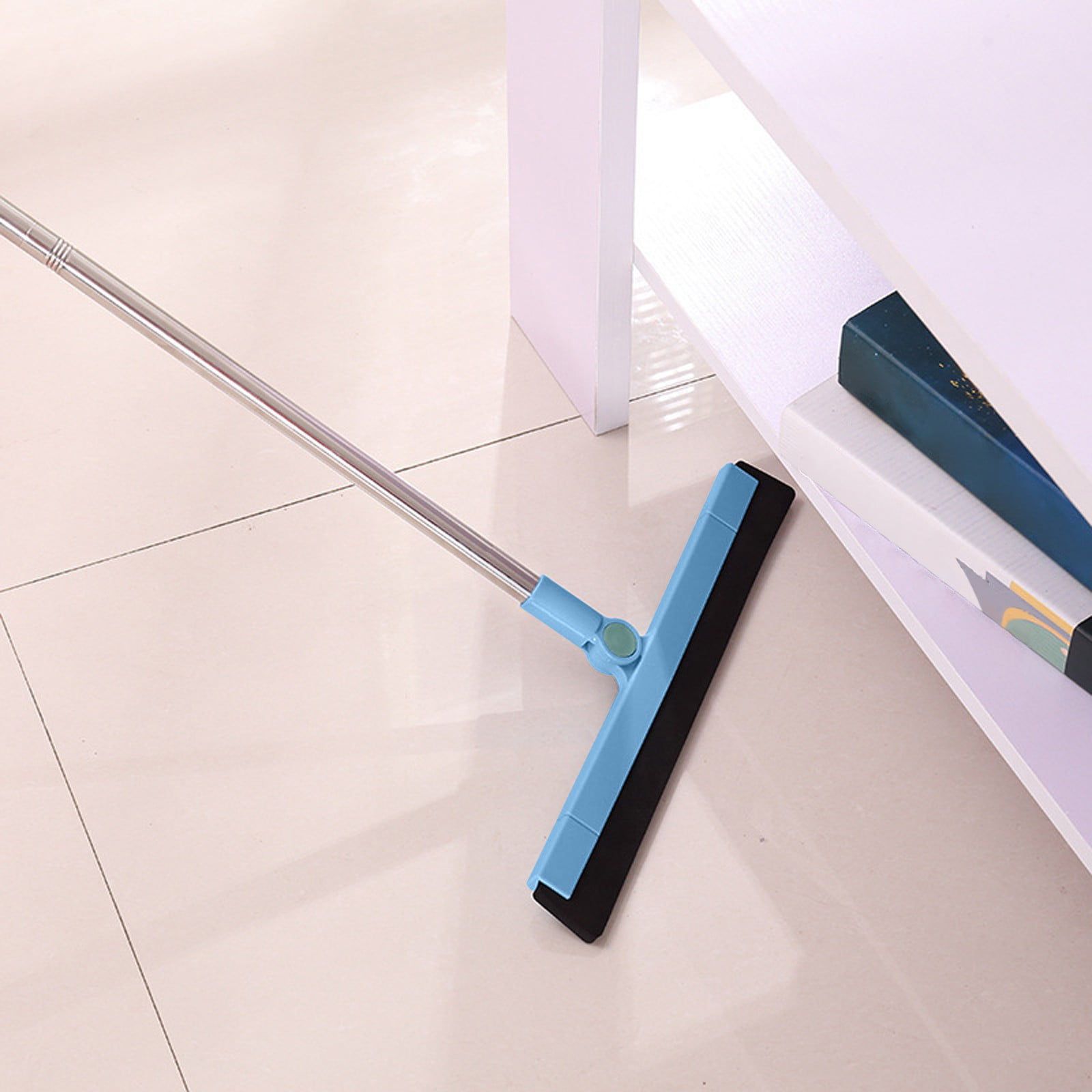 Floor Squeegee Adjustable Professional Water Squeegee with 35 Handle for  Garage Tile Shower Hair Floor Wiper 