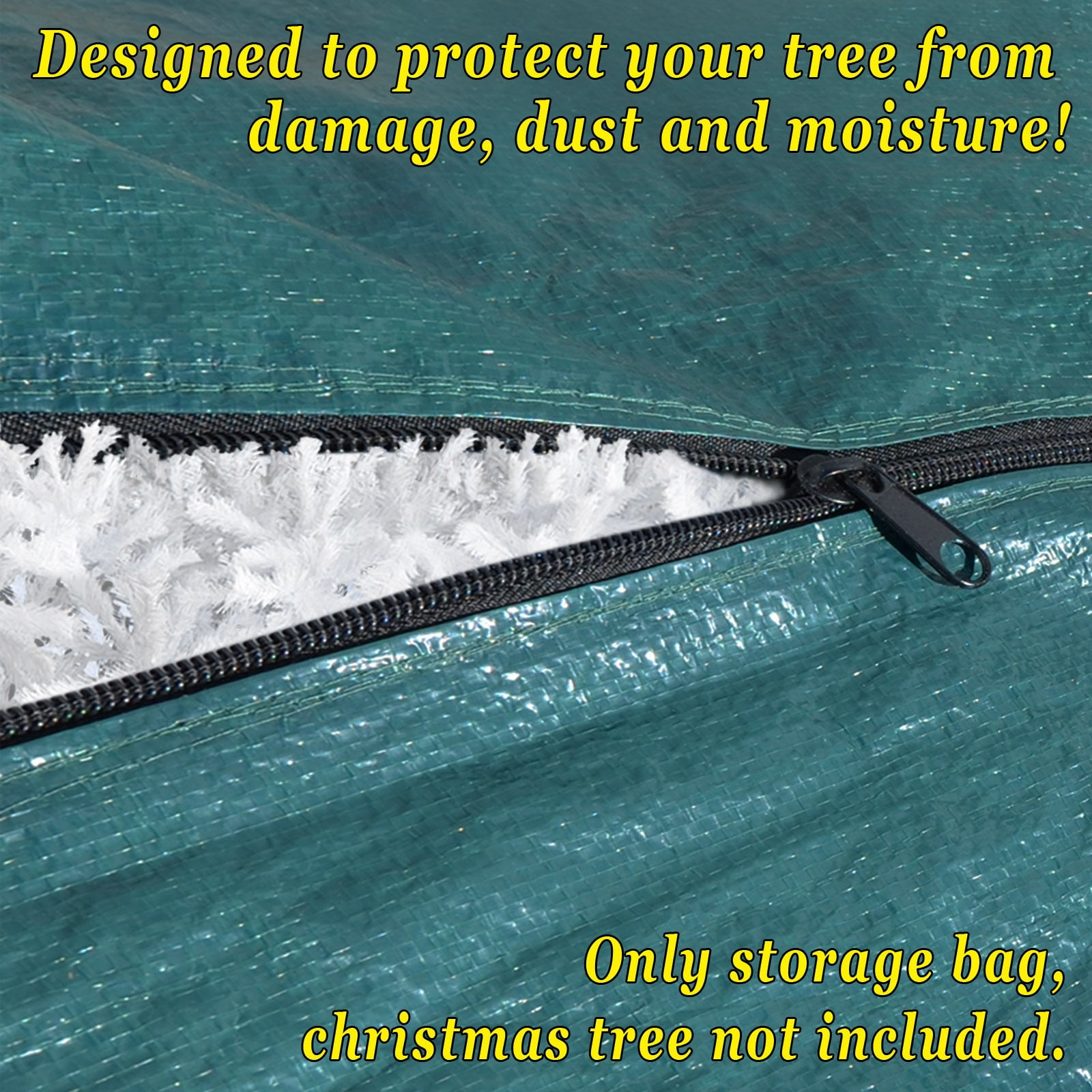 SUNRISEUMBRELLA Heavy Duty Large Artificial Christmas Tree Carry Storage Bag Holiday Clean Up to 9'(Green)