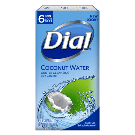 Dial coconut water glycerin soap, 4 oz, 6 count (Best Soap For Men's Fairness In India)