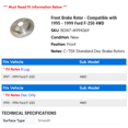 thumbnail image 2 of Front Brake Rotor - Compatible with 1995 - 1999 Ford F-250 4WD - Centric, 2 of 2