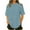 Blue, variant on Pincandy Women's Plus Size T Shirts Oversized Tees Summer Half Sleeve Crew Neck Tunic Tops