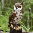 thumbnail image 6 of Resin Owl Garden Statue Decorative Yard Ornament, Realistic Animal Figurine with Handcrafted Details, Indoor Outdoor Lawn Patio Home Decor, 6 of 7