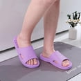 thumbnail image 6 of Comwarm Shower Shoes for Women Men, Quick Drying Lightweight Non Slip Pool Slides Slippers with Drain Holes, Purple, 6 of 6