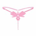 thumbnail image 1 of Culottes Aguichant Perles pour Femmes Broderie String Mode Papillon, Rose, 1 of 5