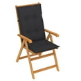 thumbnail image 4 of vidaXL 1/2/4/6/8x Solid Teak Wood Garden Chair with Cushions Multi Colors, 4 of 20